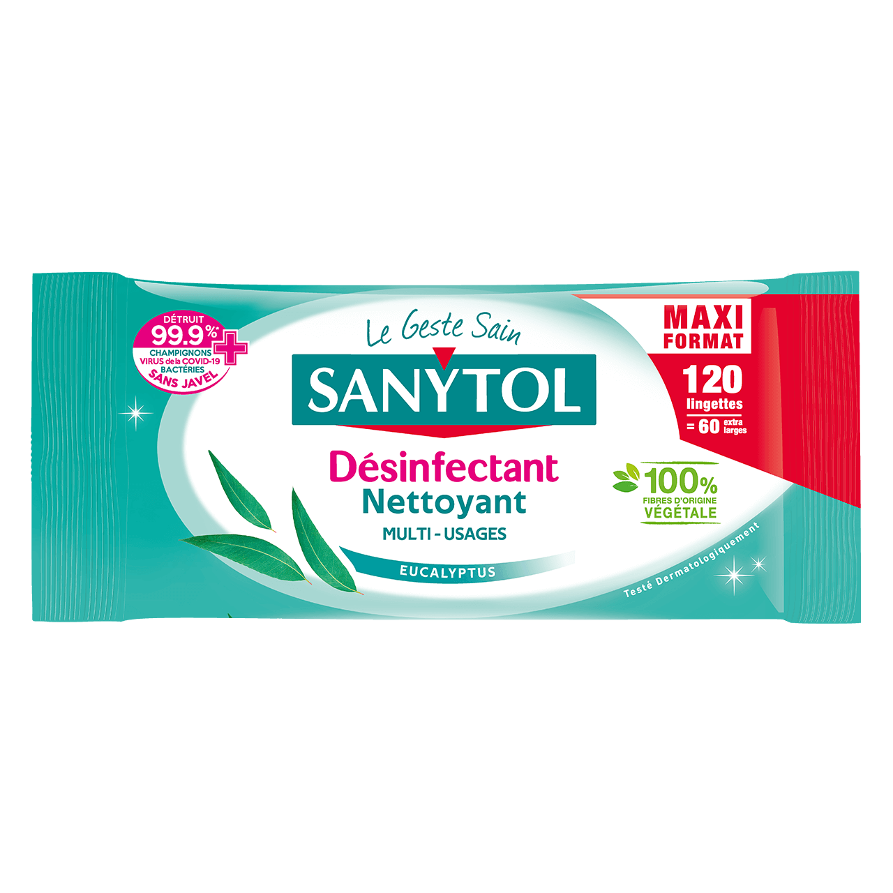 Sanytol - 33631325 - Lingettes Multi-Usages Désinfectantes x 48