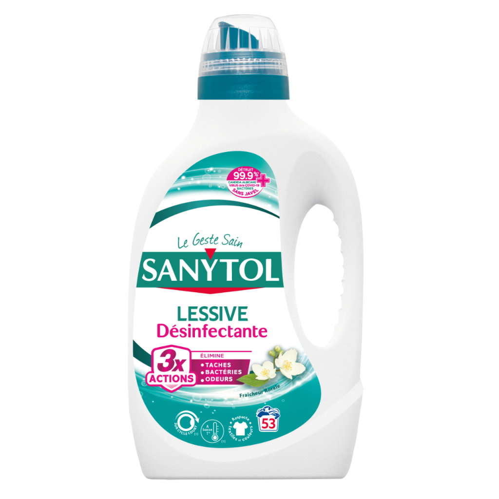 Lessive désinfectante Sanytol Fraicheur Florale 2,65L