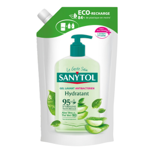 Recharge Gel Lavant Antibactérien Hydratant Sanytol Aloe Vera Thé Vert
