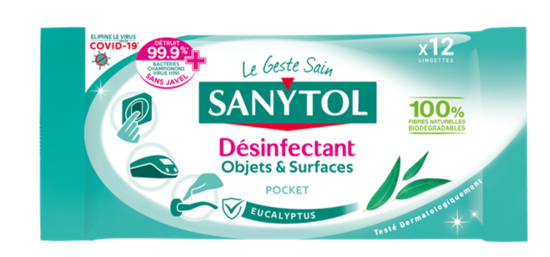 Sanytol - Lingettes désinfectantes (x72) commandez en ligne avec