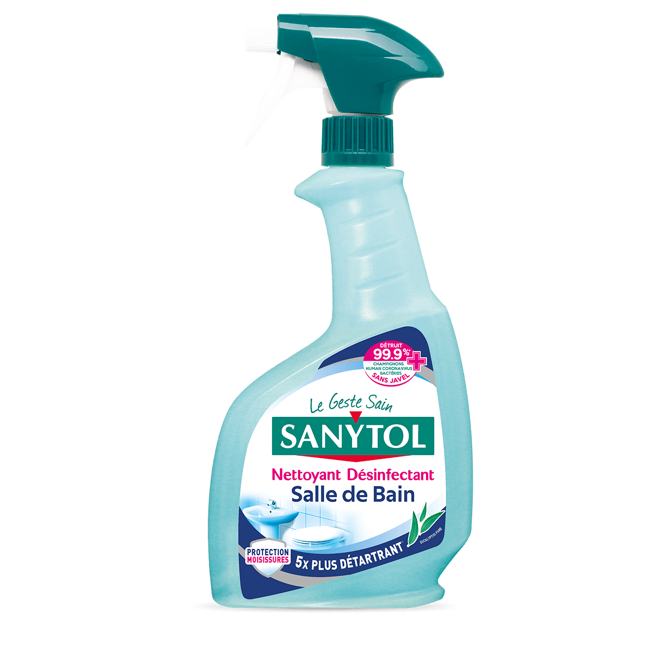 Sanytol - Désinfectant Nettoyant Multi-usages Eucalyptus & Menthe - 500ml